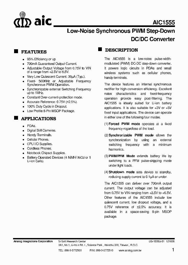 AIC1554_4361824.PDF Datasheet