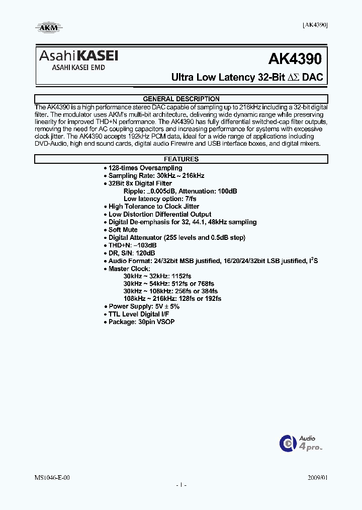 AKD4390_4789586.PDF Datasheet