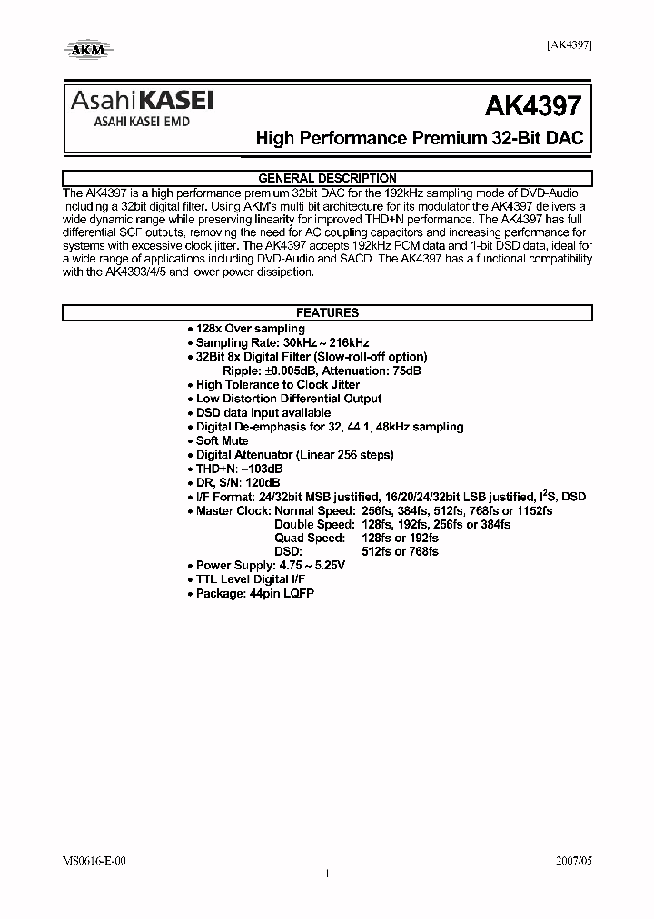 AKD4397_4789588.PDF Datasheet