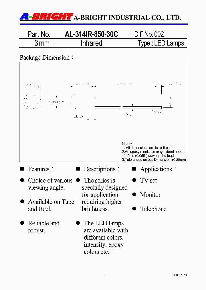 AL-314IR-850-30C08_4900227.PDF Datasheet