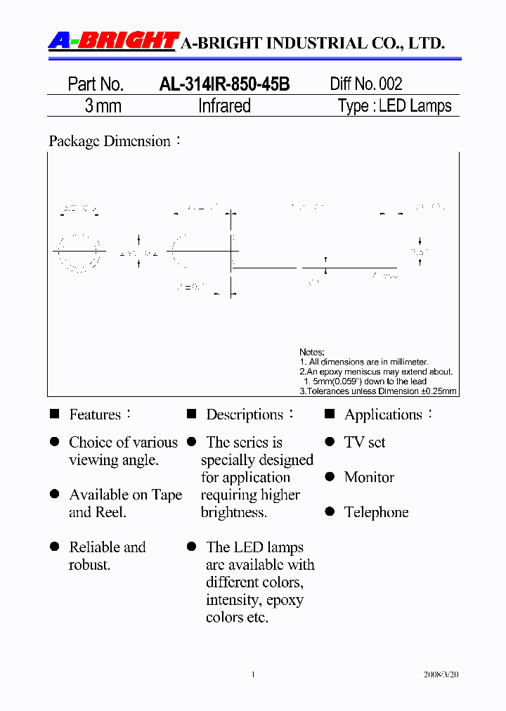 AL-314IR-850-45B08_4529325.PDF Datasheet