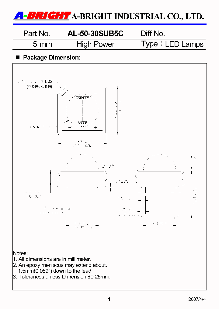 AL-50-30SUB5C_4465110.PDF Datasheet