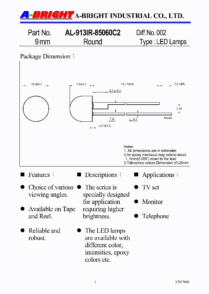 AL-913IR-85060C208_4376865.PDF Datasheet