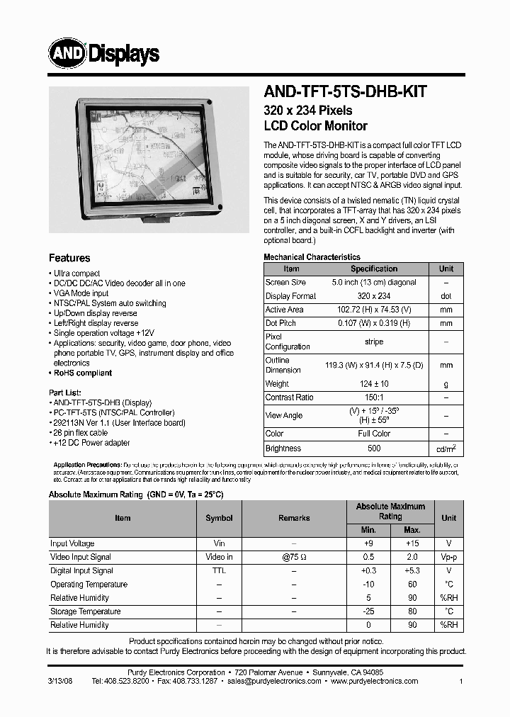 AND-TFT-5TS-DHB-KIT_4566837.PDF Datasheet