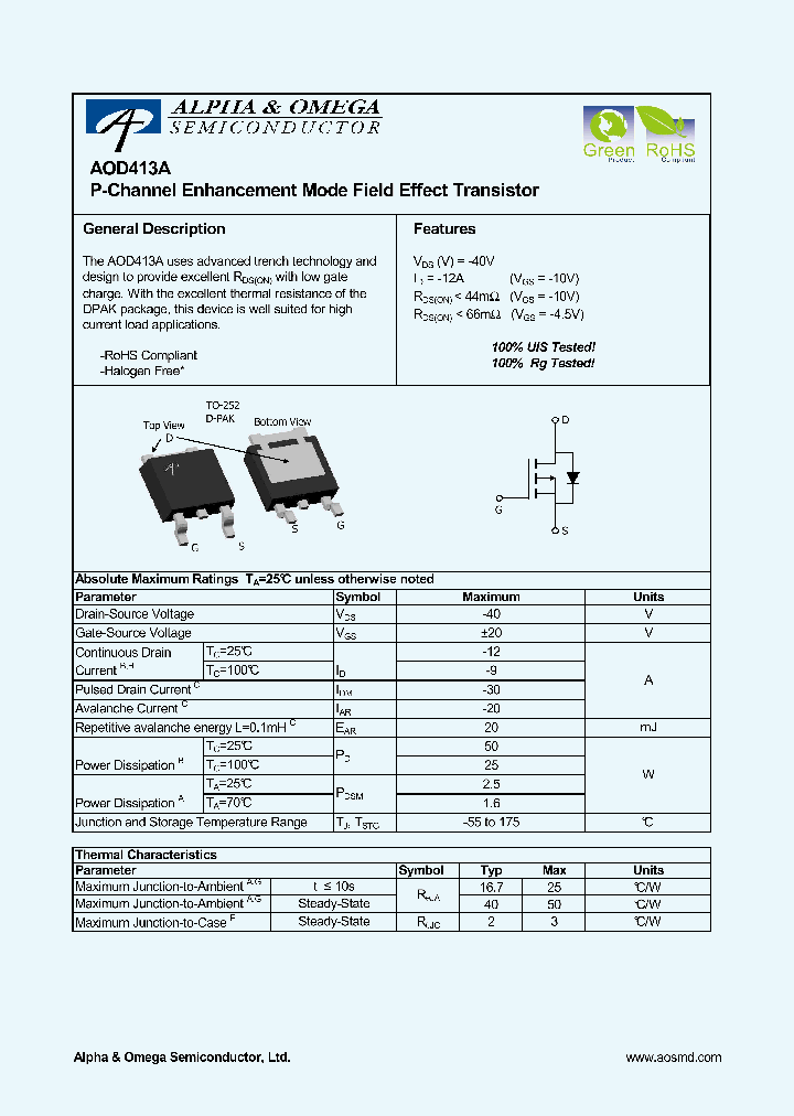 AOD413A_4897795.PDF Datasheet