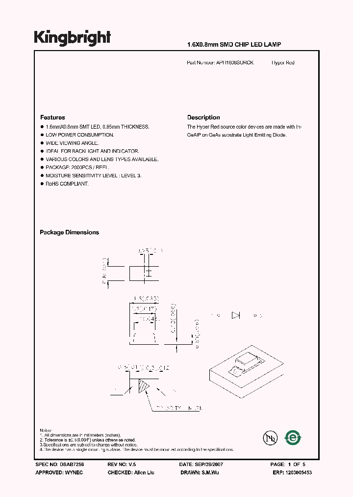 APH1608SURCK_4237594.PDF Datasheet