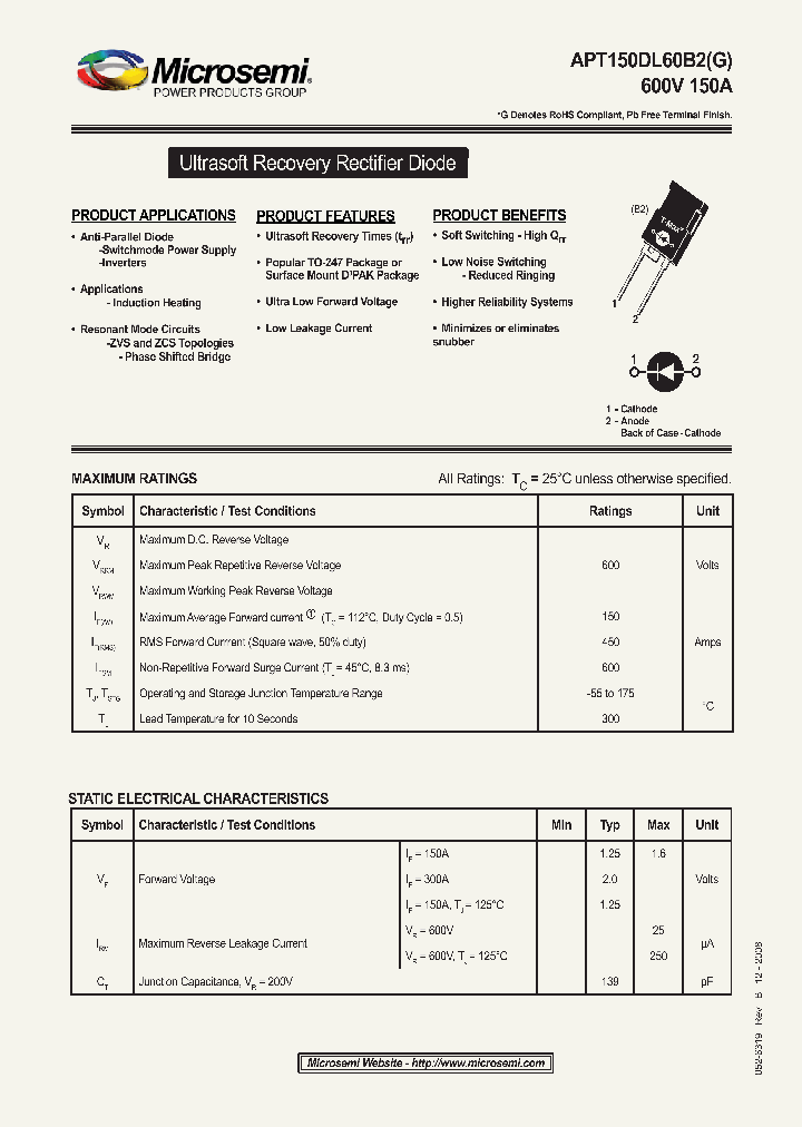 APT150DL60B2_4693824.PDF Datasheet