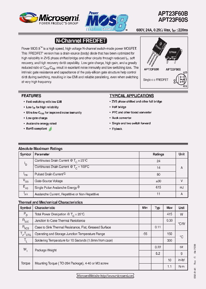 APT23F60B_4701097.PDF Datasheet