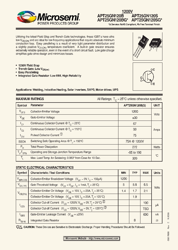 APT25GN120B_4533595.PDF Datasheet
