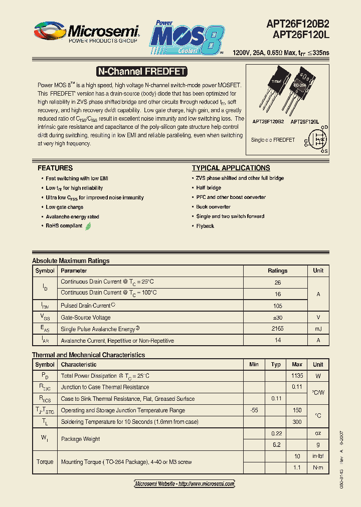 APT26F120B2_4250112.PDF Datasheet