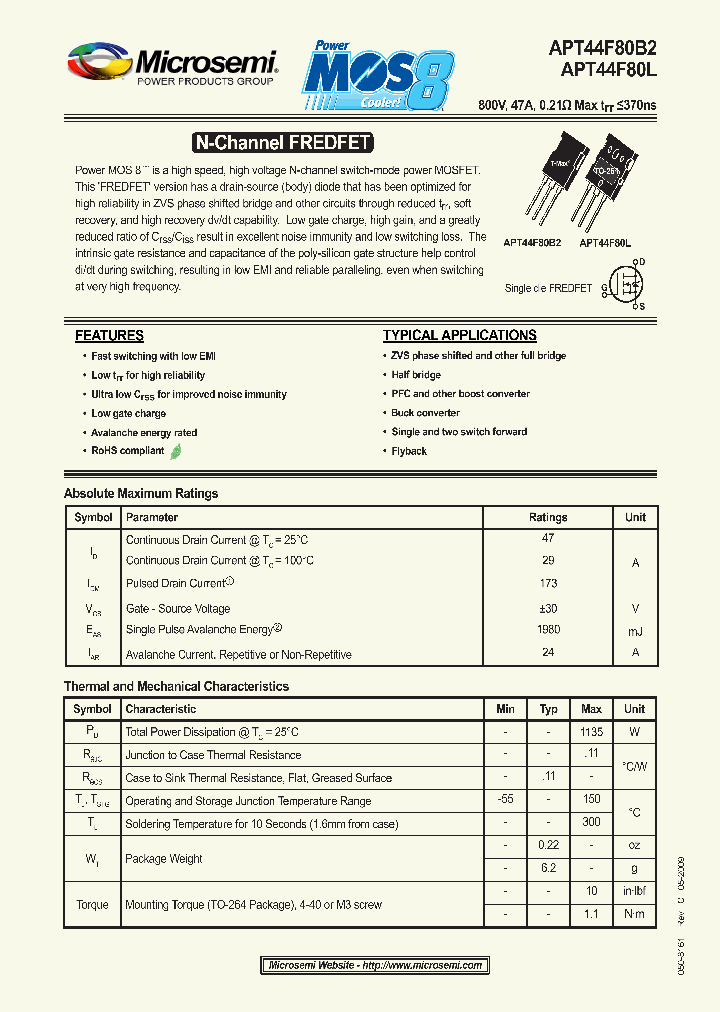 APT44F80B2_4507239.PDF Datasheet