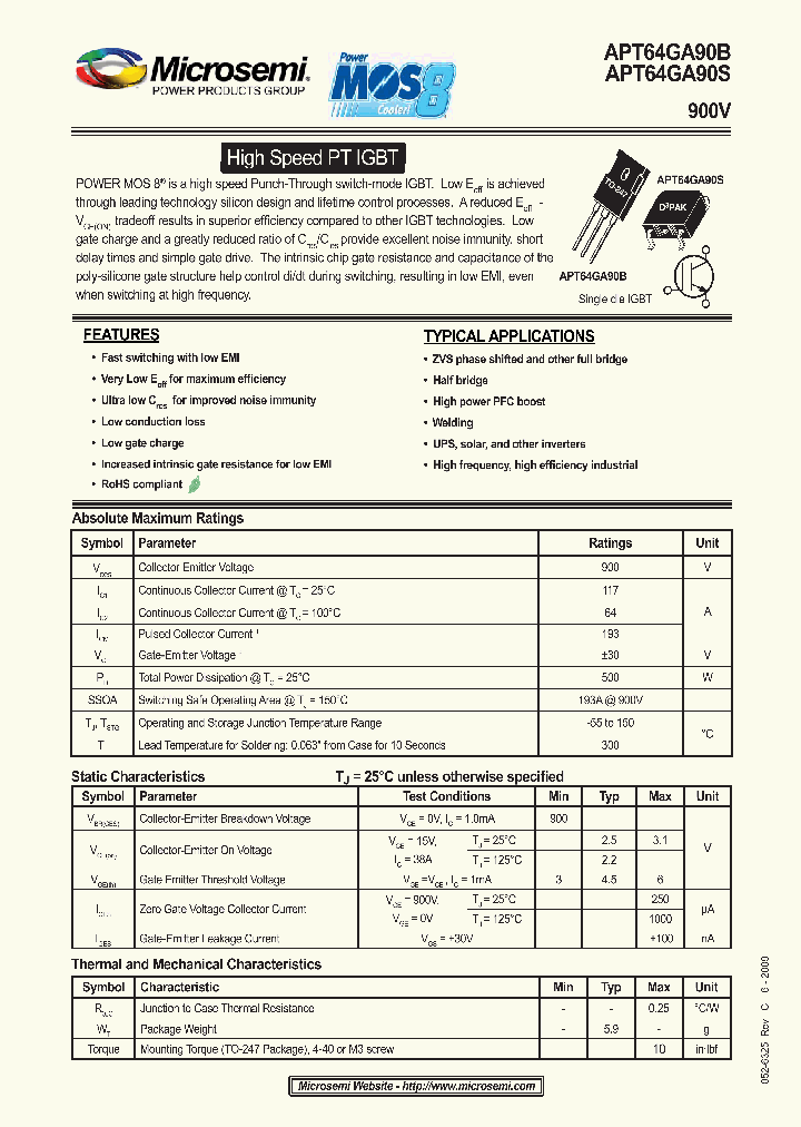 APT64GA90B_4500261.PDF Datasheet
