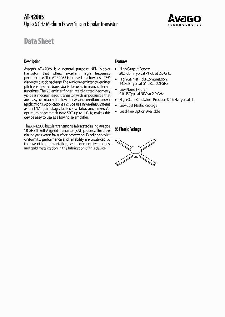 AT-42085_4342465.PDF Datasheet