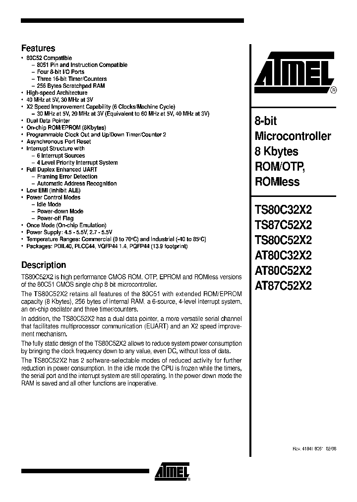 AT80C32X2_4283935.PDF Datasheet