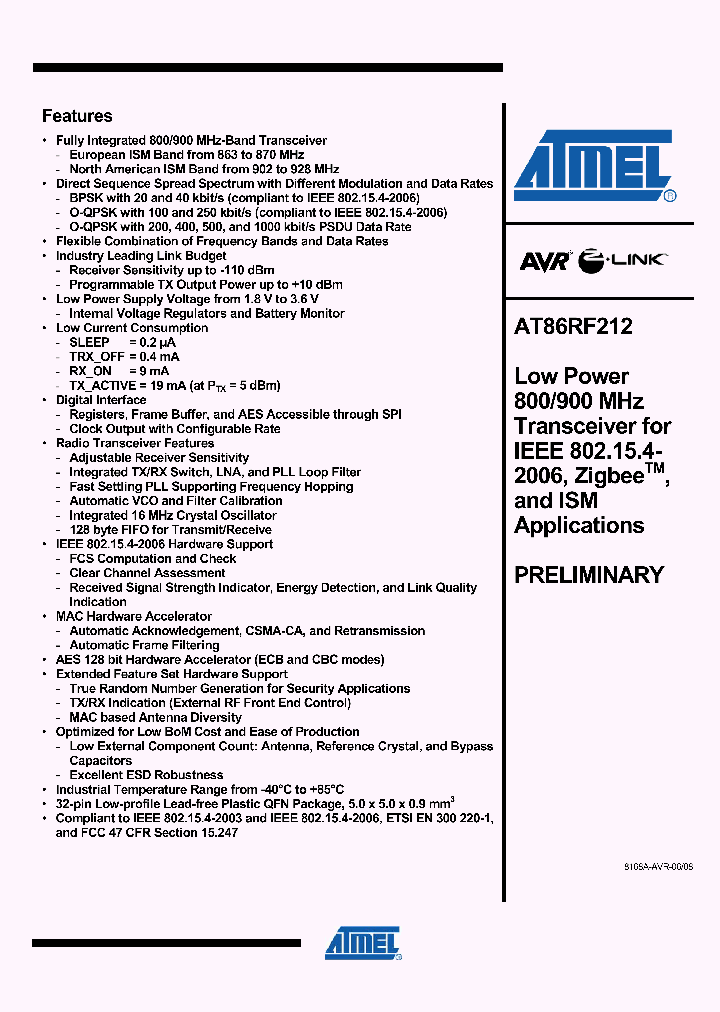 AT86RF212_4396837.PDF Datasheet