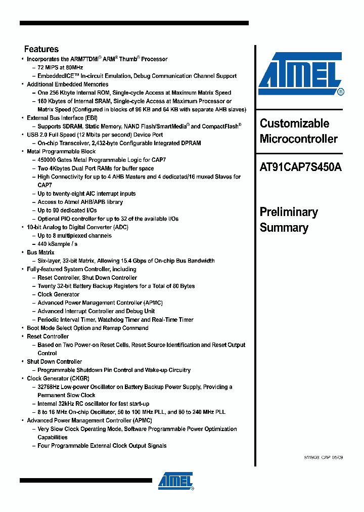 AT91CAP7S450A09_4567638.PDF Datasheet