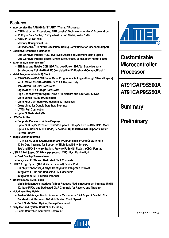 AT91CAP9S500A09_4571332.PDF Datasheet