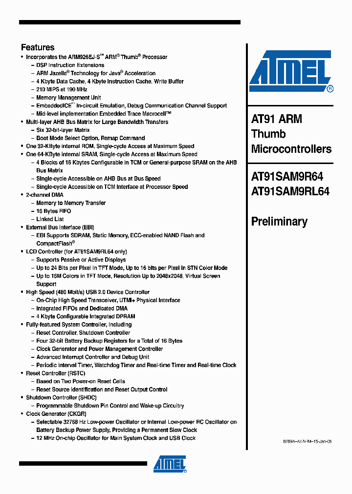 AT91SAM9R64_4247906.PDF Datasheet