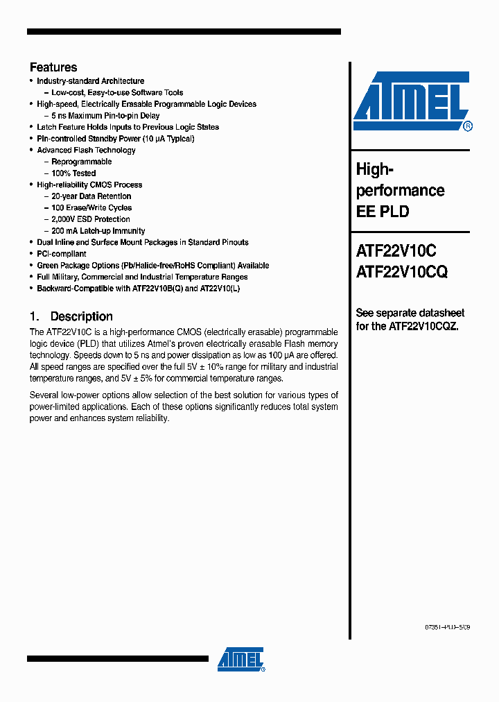 ATF22V10C09_4863192.PDF Datasheet