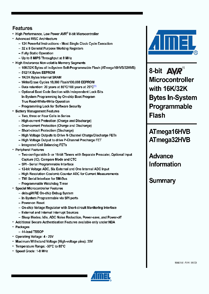 ATMEGA16HVB-TBD_4518703.PDF Datasheet