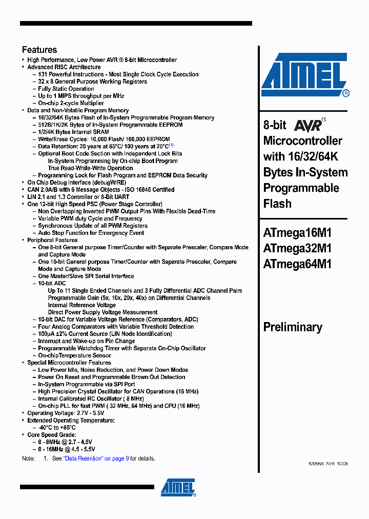 ATMEGA16M109_4638768.PDF Datasheet