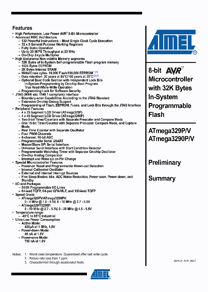 ATMEGA329P07_4563742.PDF Datasheet