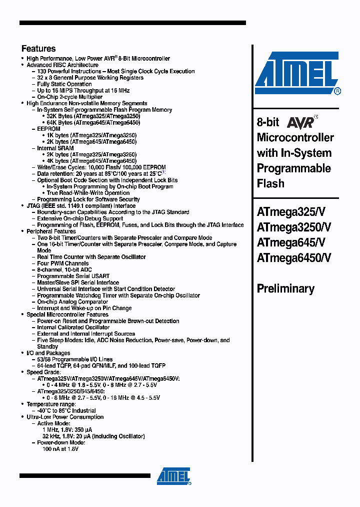 ATMEGA645-16AI_4308707.PDF Datasheet