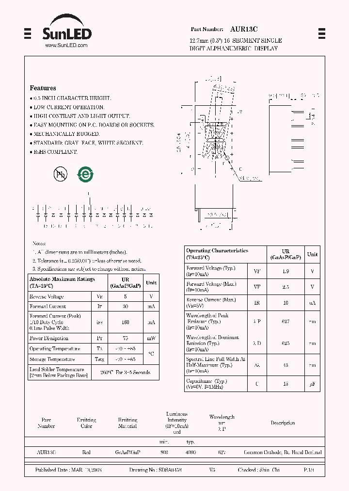 AUR13C_4265485.PDF Datasheet