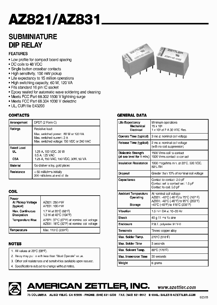 AZ821-2C-12DE_4380048.PDF Datasheet