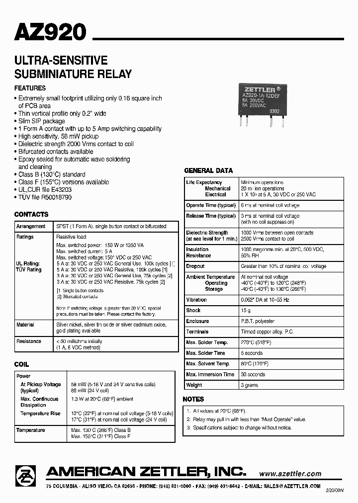 AZ920_4469592.PDF Datasheet