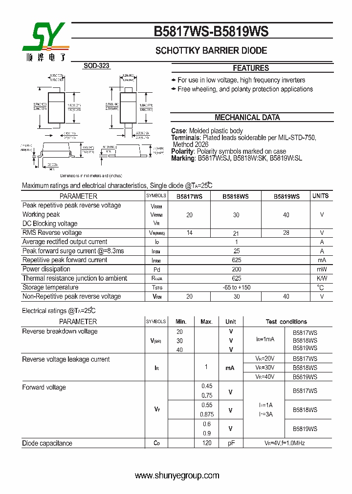 B5817WS_4653285.PDF Datasheet