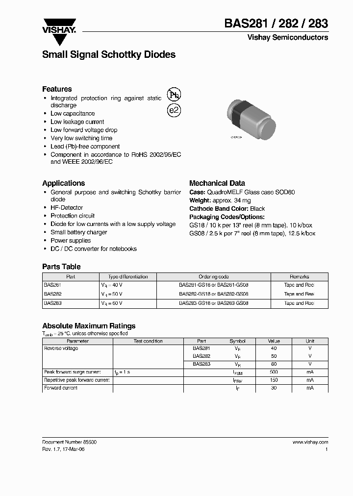 BAS281-GS08_4299984.PDF Datasheet