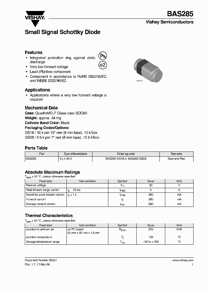 BAS285-GS08_4323206.PDF Datasheet