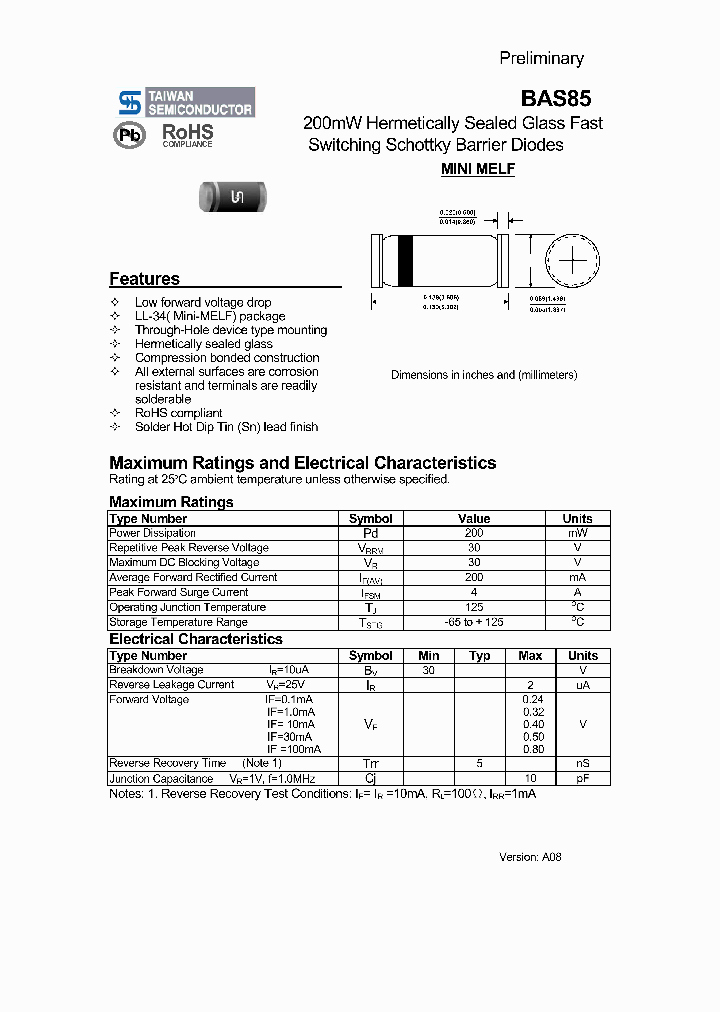 BAS85_4709248.PDF Datasheet