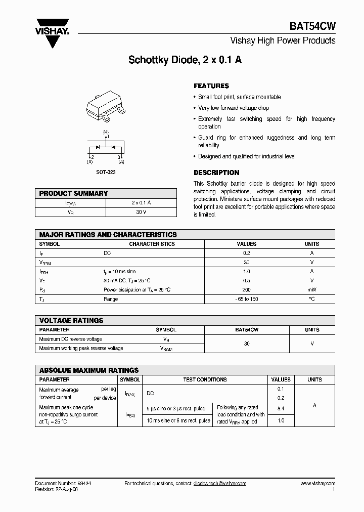 BAT54CW_4344112.PDF Datasheet