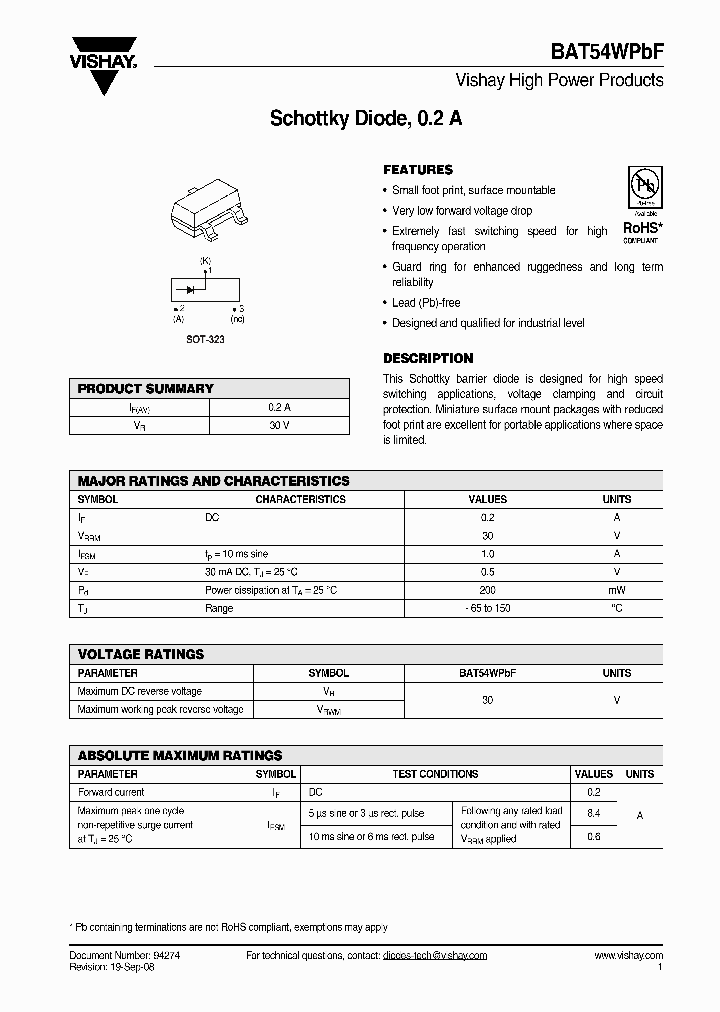 BAT54WPBF_4517382.PDF Datasheet