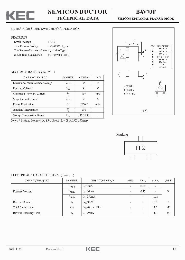 BAV70T_4561460.PDF Datasheet