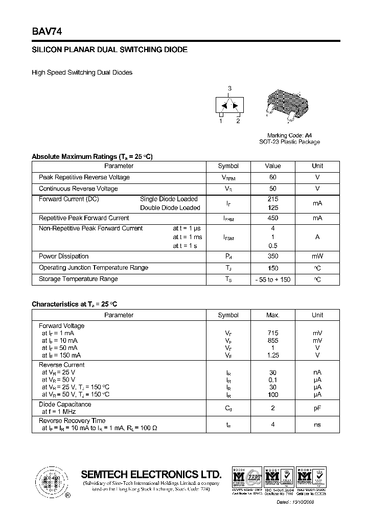 BAV74_4455483.PDF Datasheet
