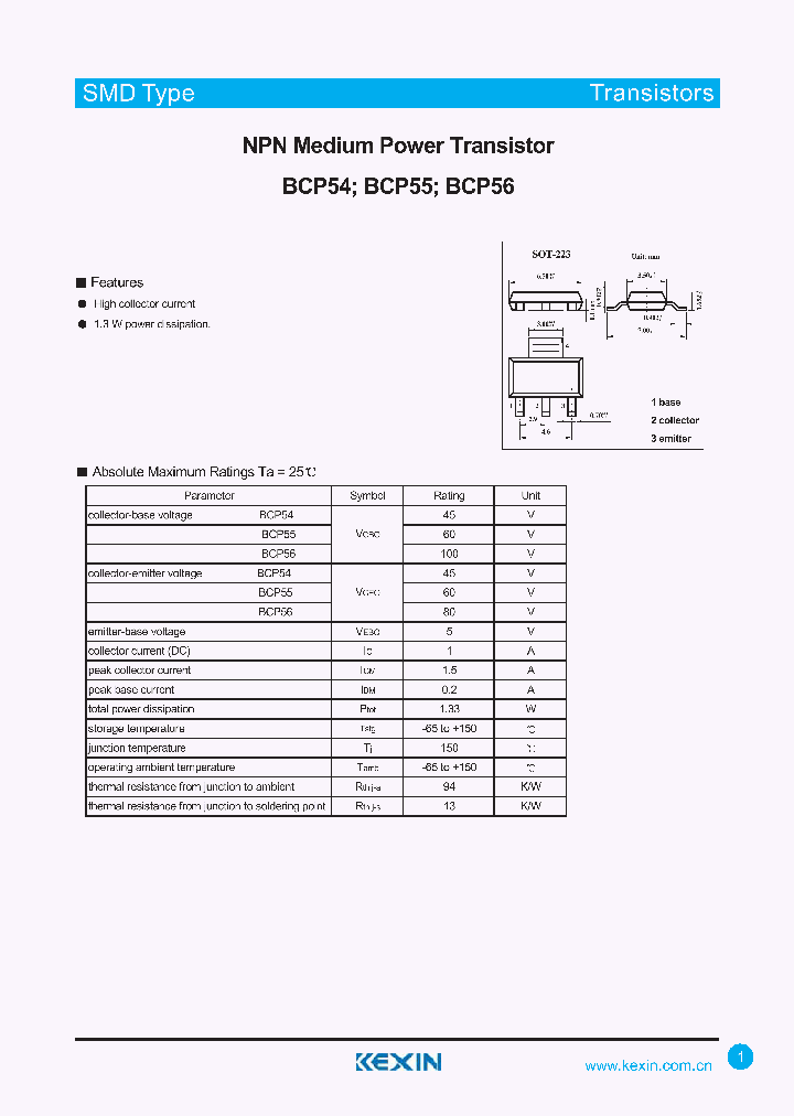 BCP56_4288421.PDF Datasheet