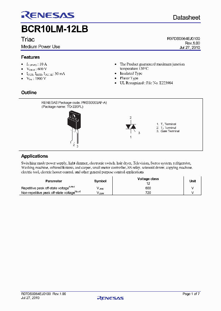 BCR10LM-12LB_4863534.PDF Datasheet