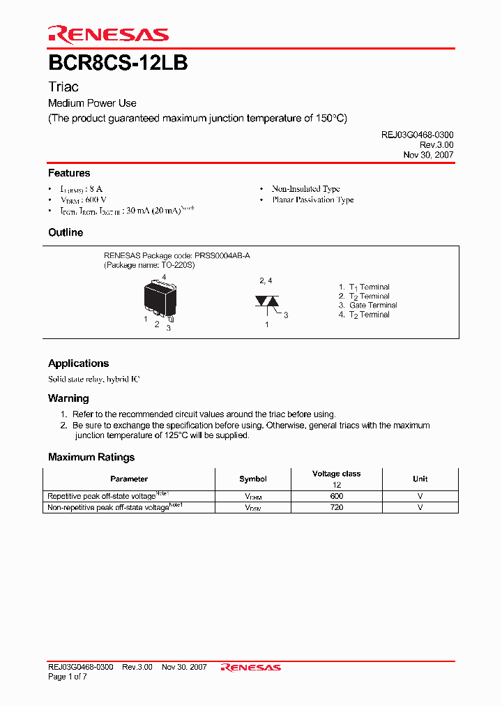 BCR8CS-12LB_4433582.PDF Datasheet
