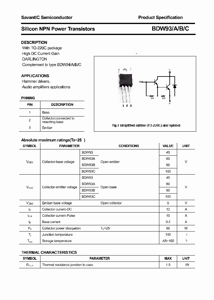 BDW93_4369618.PDF Datasheet