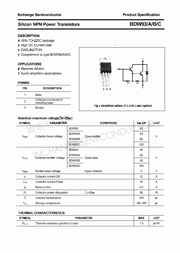 BDW93A_4309398.PDF Datasheet