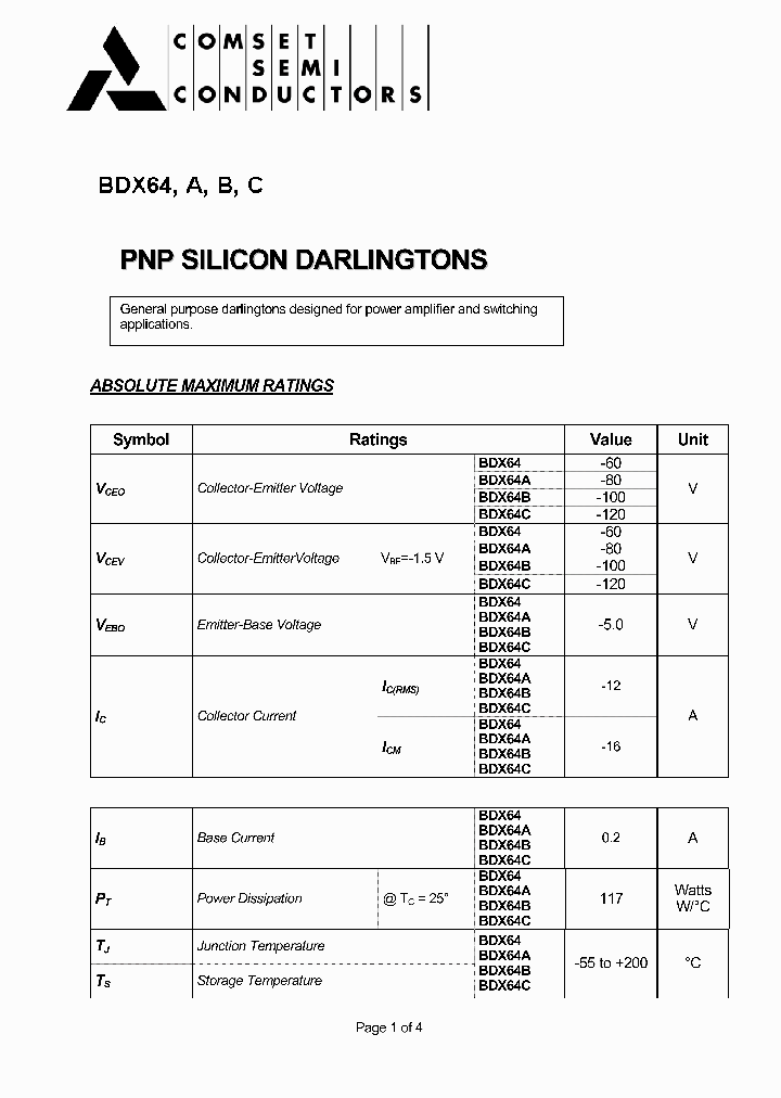 BDX64_4610338.PDF Datasheet