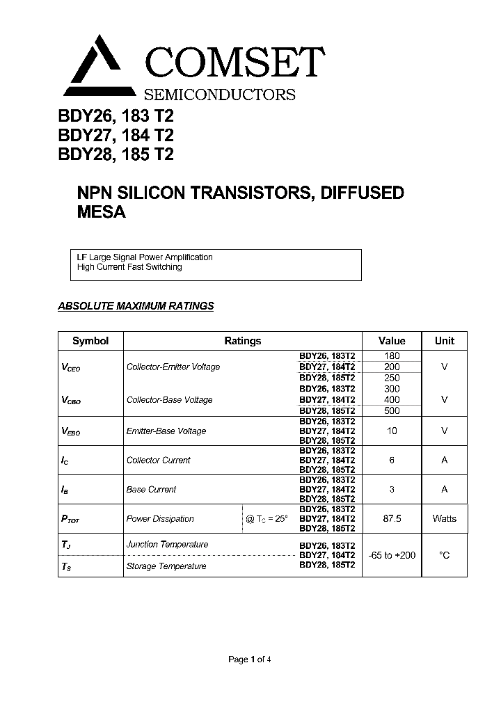 BDY26_4775568.PDF Datasheet