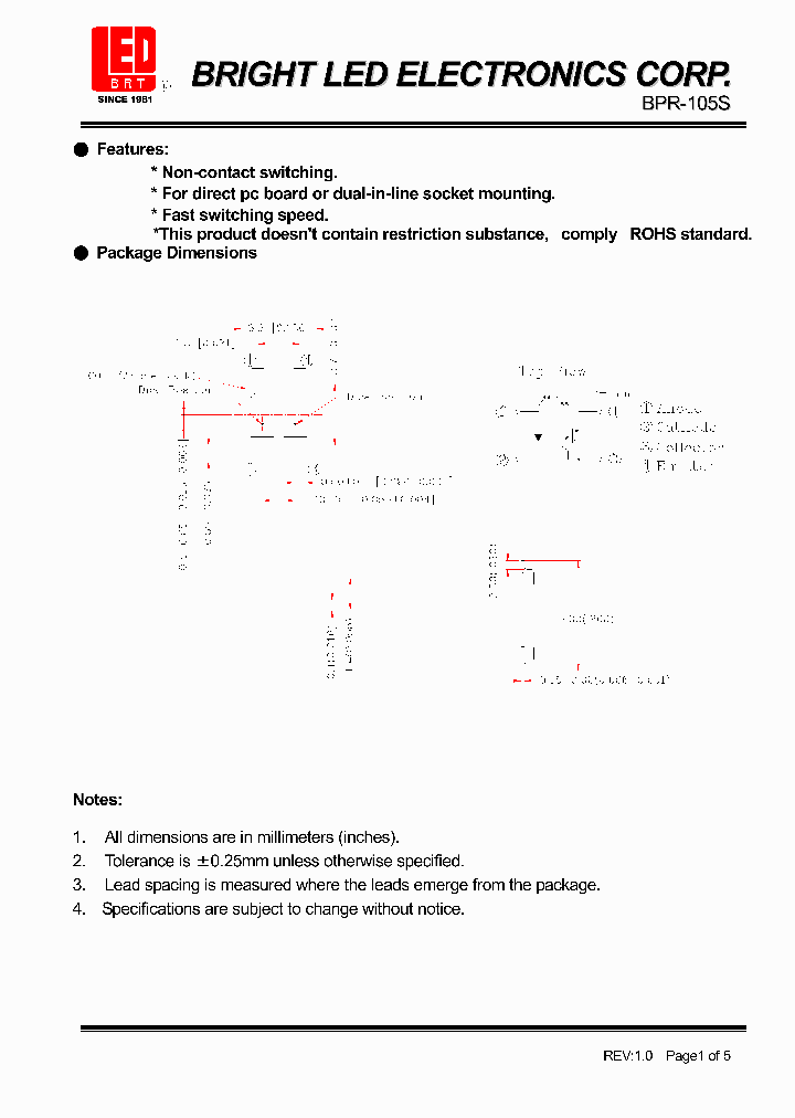 BPR-105S_4282884.PDF Datasheet