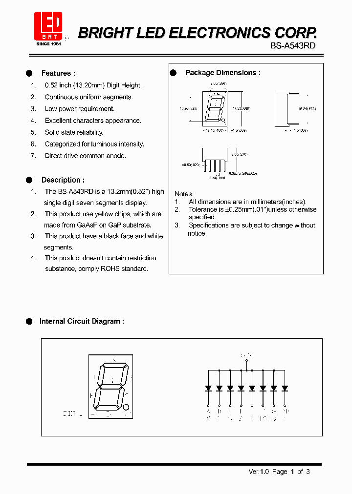 BS-A543RD_4334870.PDF Datasheet