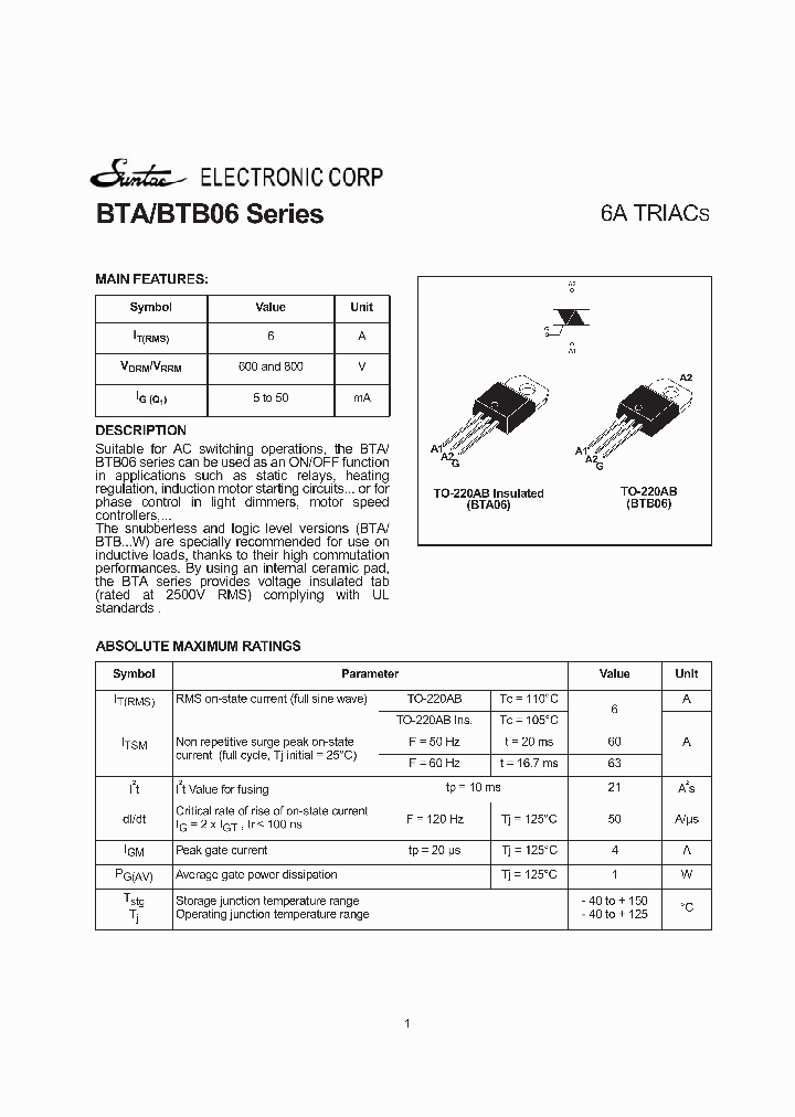 BTB06_4270094.PDF Datasheet