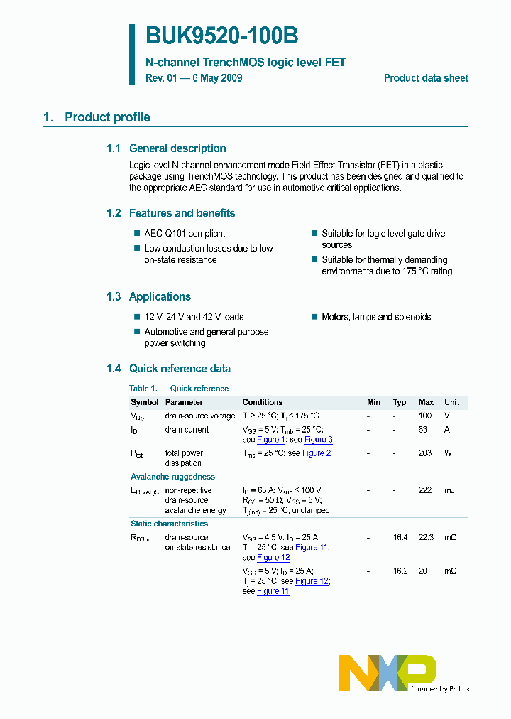 BUK9520-100B_4591179.PDF Datasheet