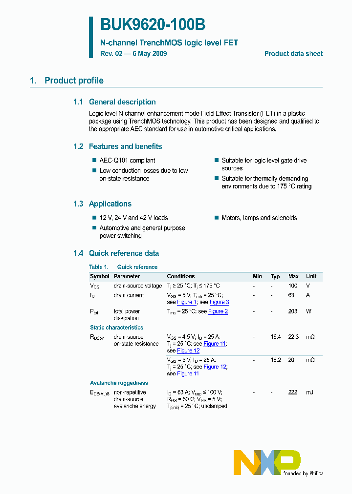 BUK9620-100B_4603712.PDF Datasheet
